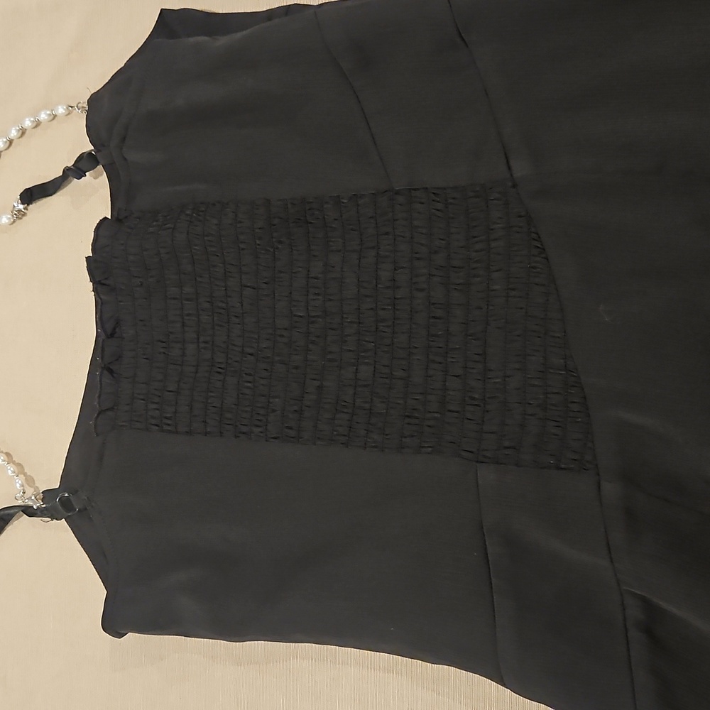 Petite Studio Black Size XXS Elegant Black Midi Slip Dress - Picture 7 of 12